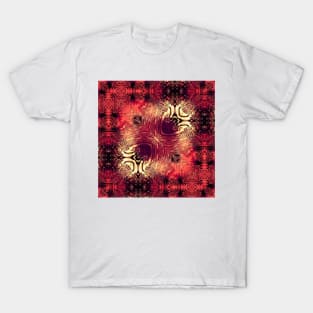 SQUARE VARİATİONS İN RED GLASS T-Shirt